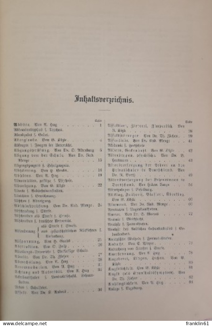 Enzyklopädisches Handbuch Der Pädagogik. Bände: I.; II. Und II.Band. - Lexicons