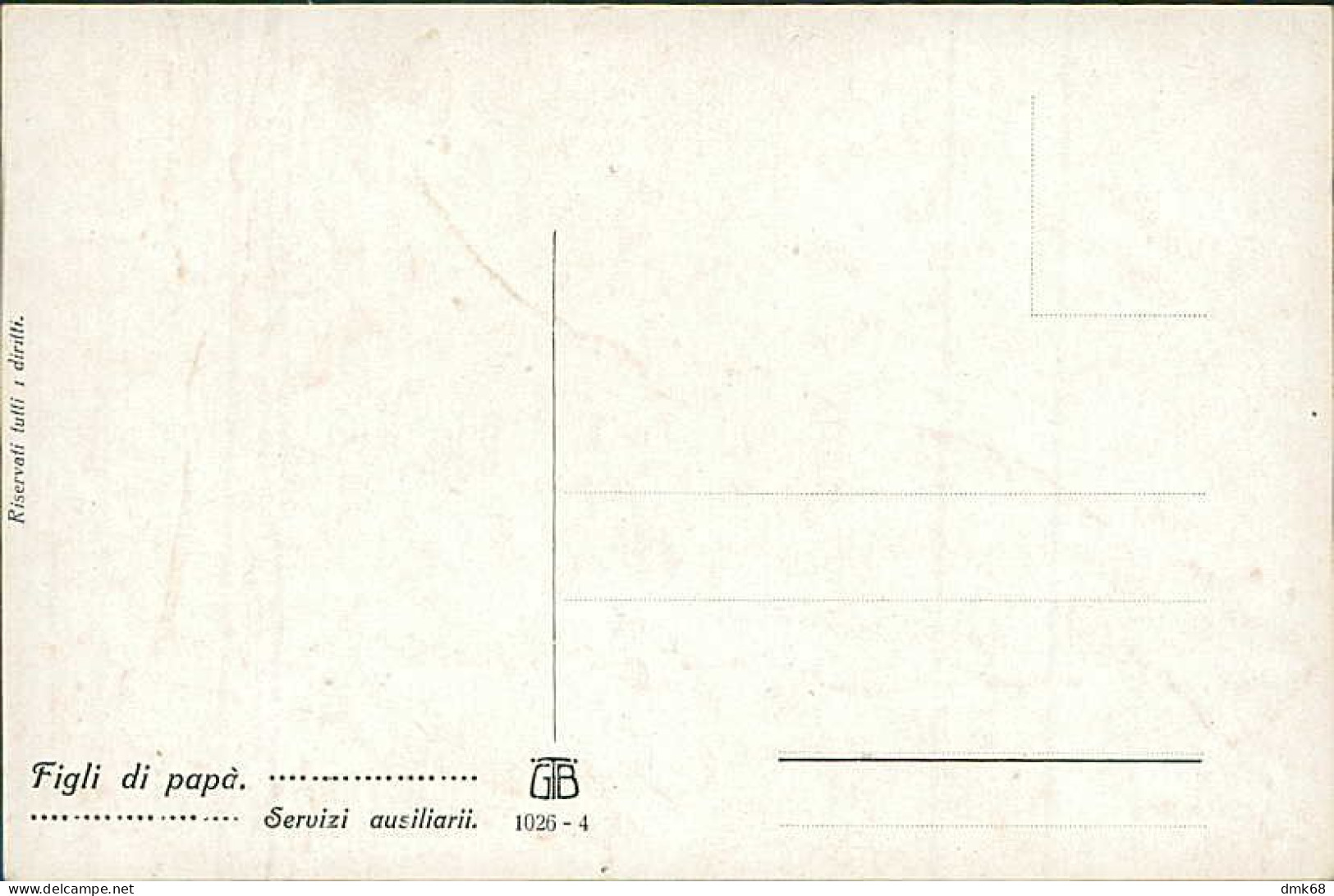 CASTELLI SIGNED 1910s POSTCARD - FIGLI DI PAPA' ... SERVIZI AUSILIARI - N.1026/4 (4452) - Castelli