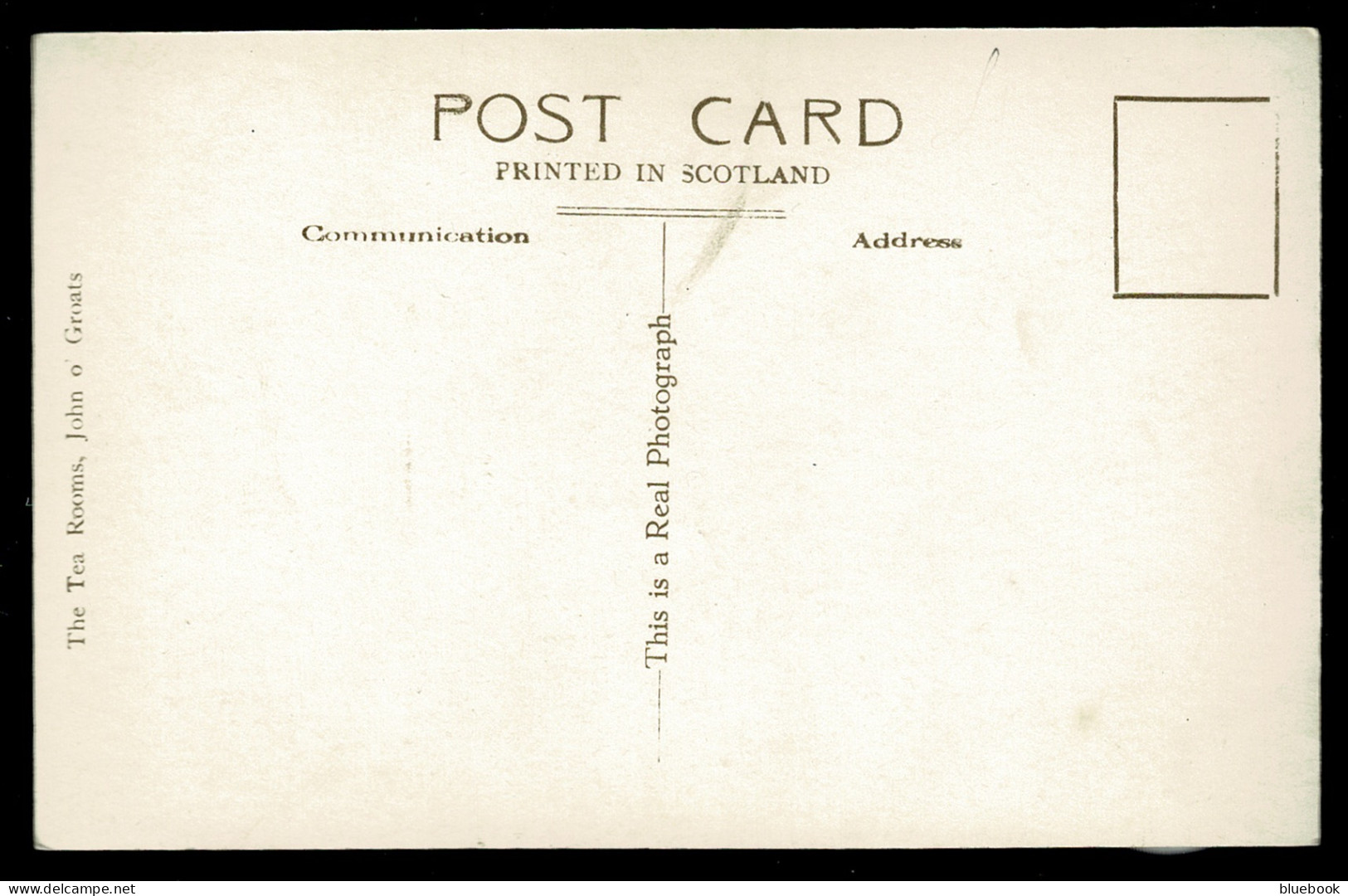 Ref 1619 -  Early Real Photo Postcard - Tea Rooms John O Groats Caithness Scotland - Caithness