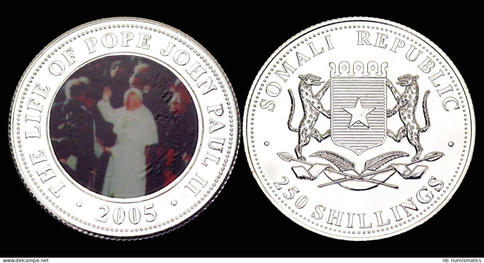 Somalia 250 Shilling 2005- The Life Of Pope John Paul II - Somalia