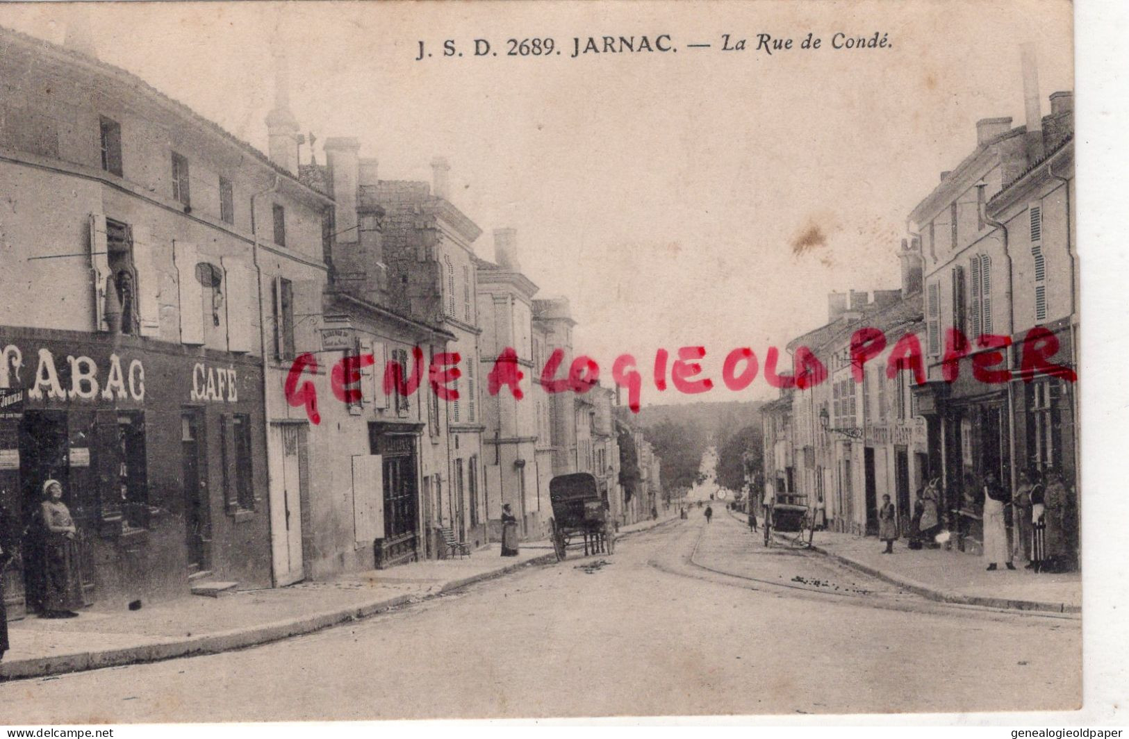 16- JARNAC - LA RUE DE CONDE   TABAC CAFE - Jarnac