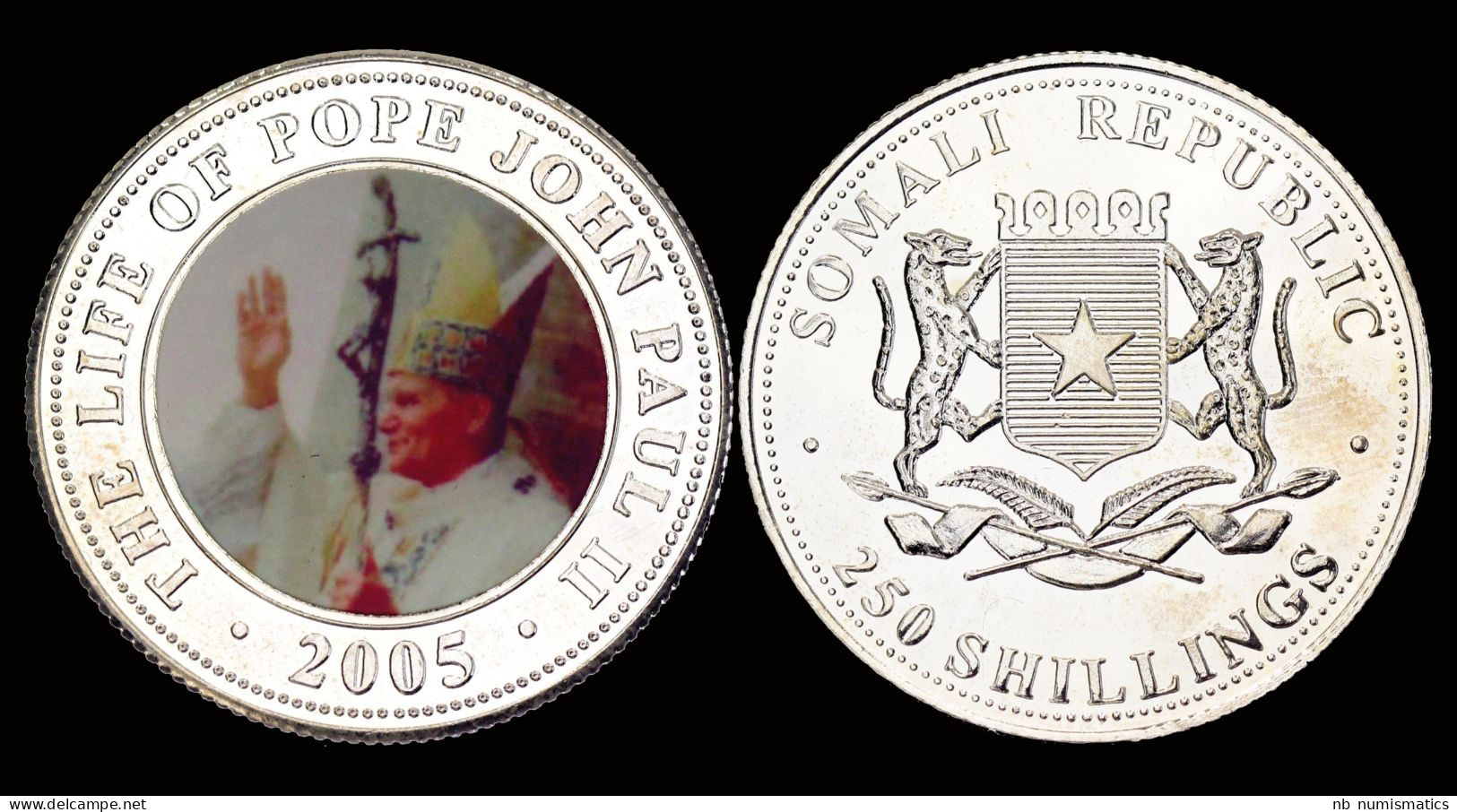 Somalia 250 Shilling 2005- The Life Of Pope John Paul II - Somalia