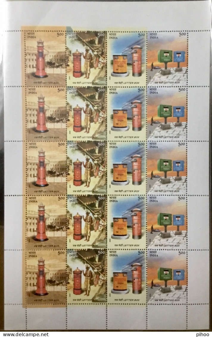 India Postal Theme Full Sheet Letter Box Pincode Philately Topic Inde Indien - Code Postal