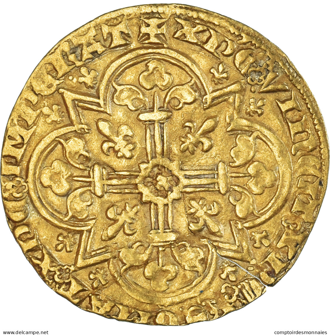 Monnaie, France, Jean II Le Bon, Mouton D'or, 1355, TTB, Or, Duplessy:291A - 1350-1364 Jan II Van Frankrijk (De Goede)