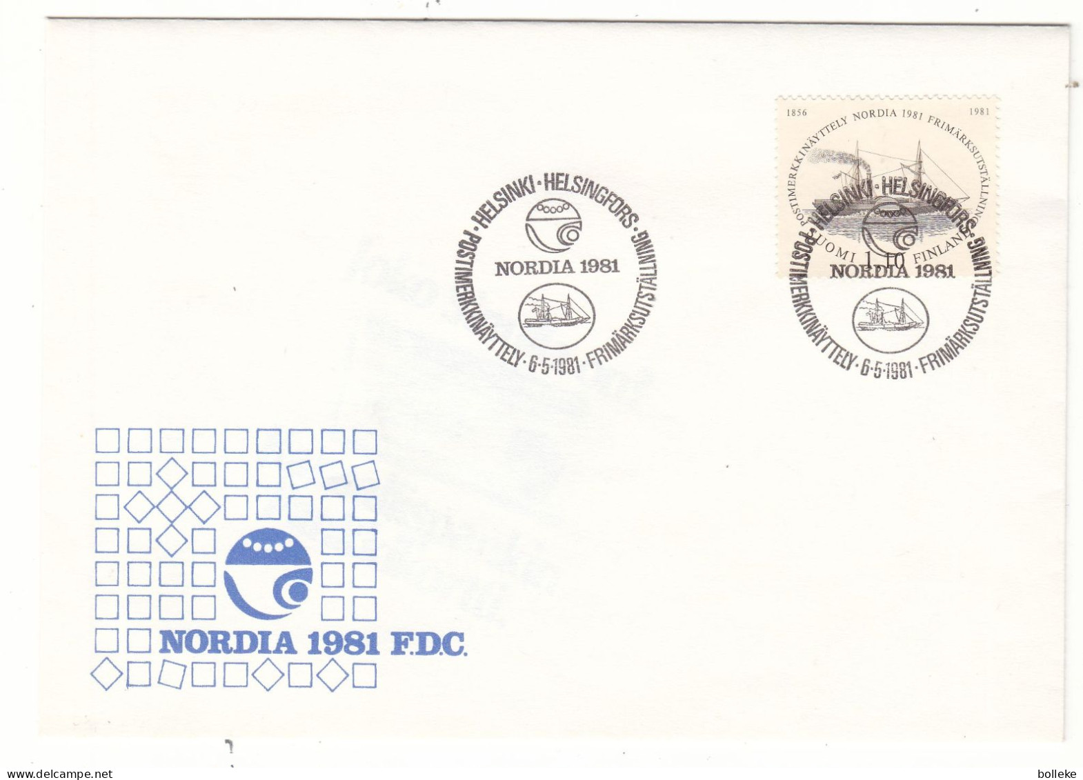 Finlande - Lettre De 1981  - Oblit Helsinki - Expo Nordia 1981 - Valeur 5,50 Euros - Brieven En Documenten