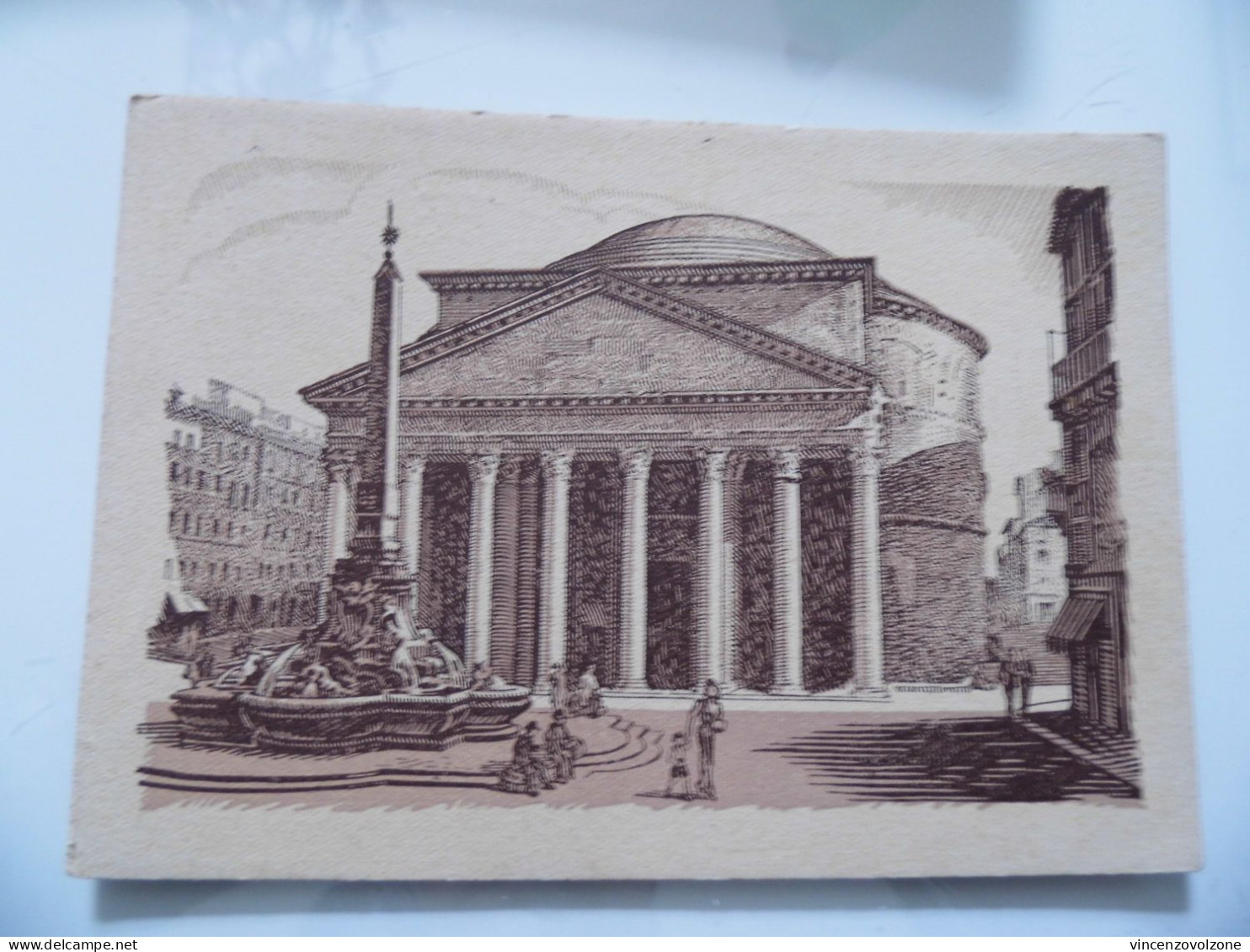 Cartolina Viaggiata "ROMA Tempio Di Agrippa" 1953 - Pantheon