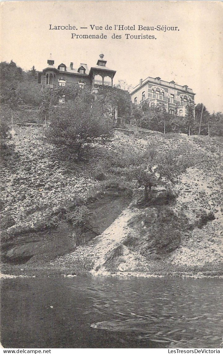 BELGIQUE - LA ROCHE EN ARDENNE - Vue De L'Hôtel Beau Séjour - Promenade Des Touristes - Carte Postale Ancienne - La-Roche-en-Ardenne