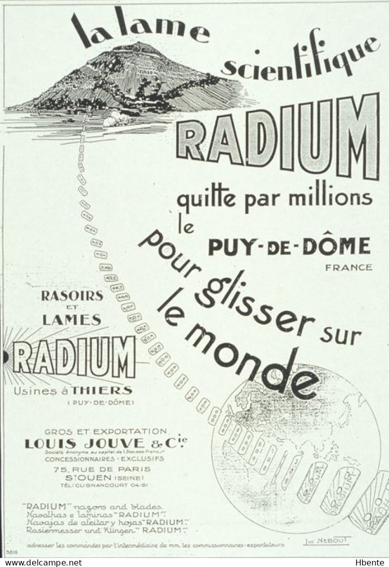 La Lame Scientifique Radium Puy-De-Dôme Rasoir Thiers (Photo) - Objets