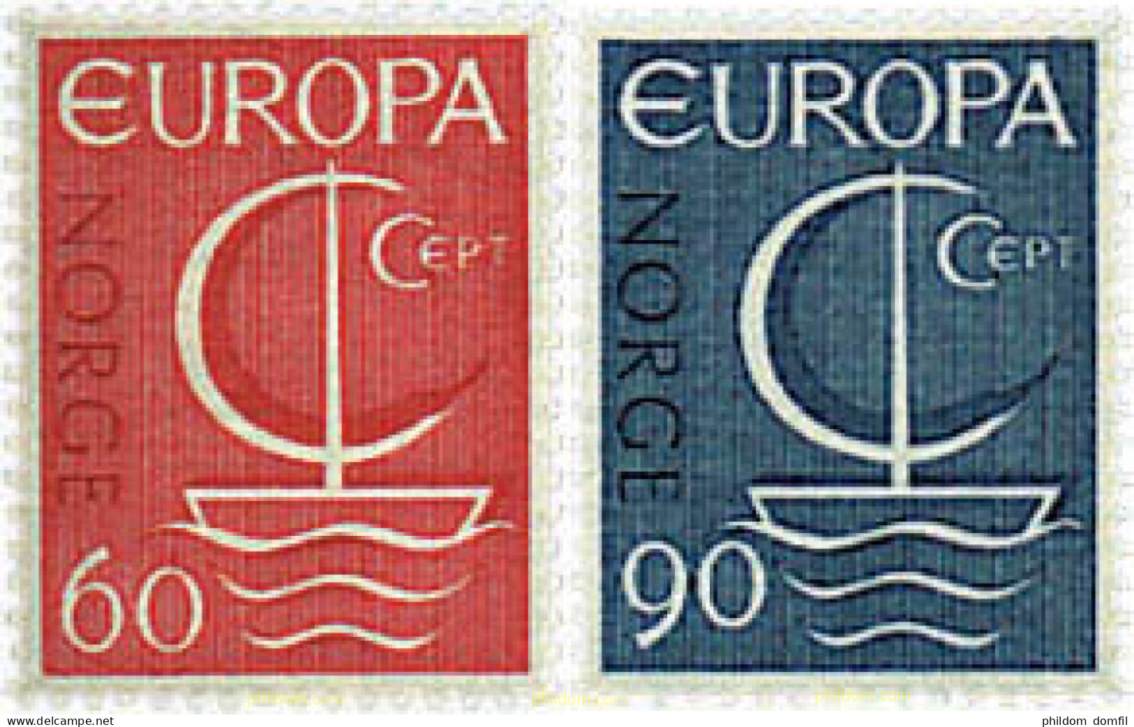 62112 MNH NORUEGA 1966 EUROPA CEPT. NAVIO EUROPA - Ungebraucht