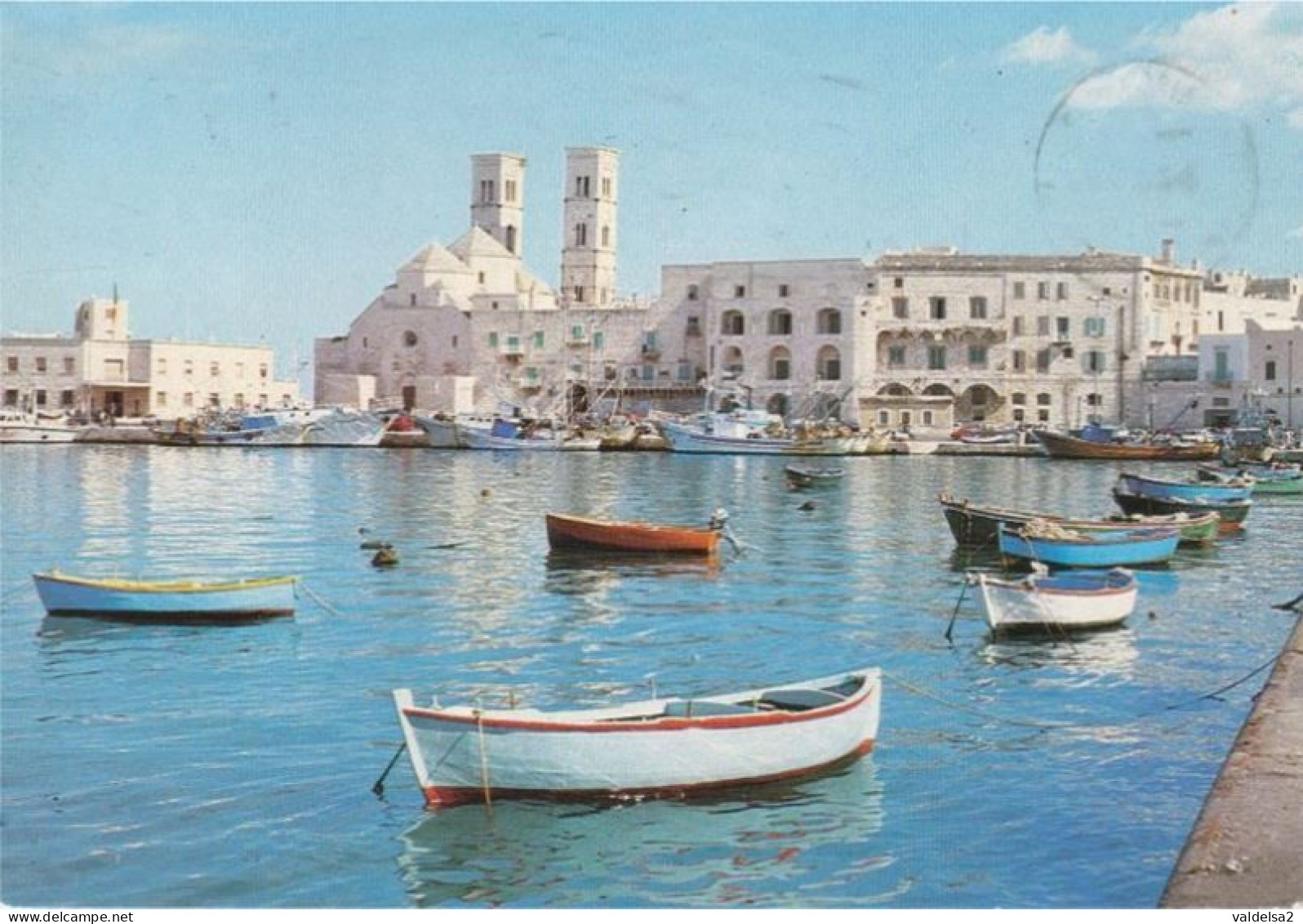 MOLFETTA - BARI -  IL PORTO E IL DUOMO VECCHIO - BARCHE DA PESCA - 1994 - Molfetta