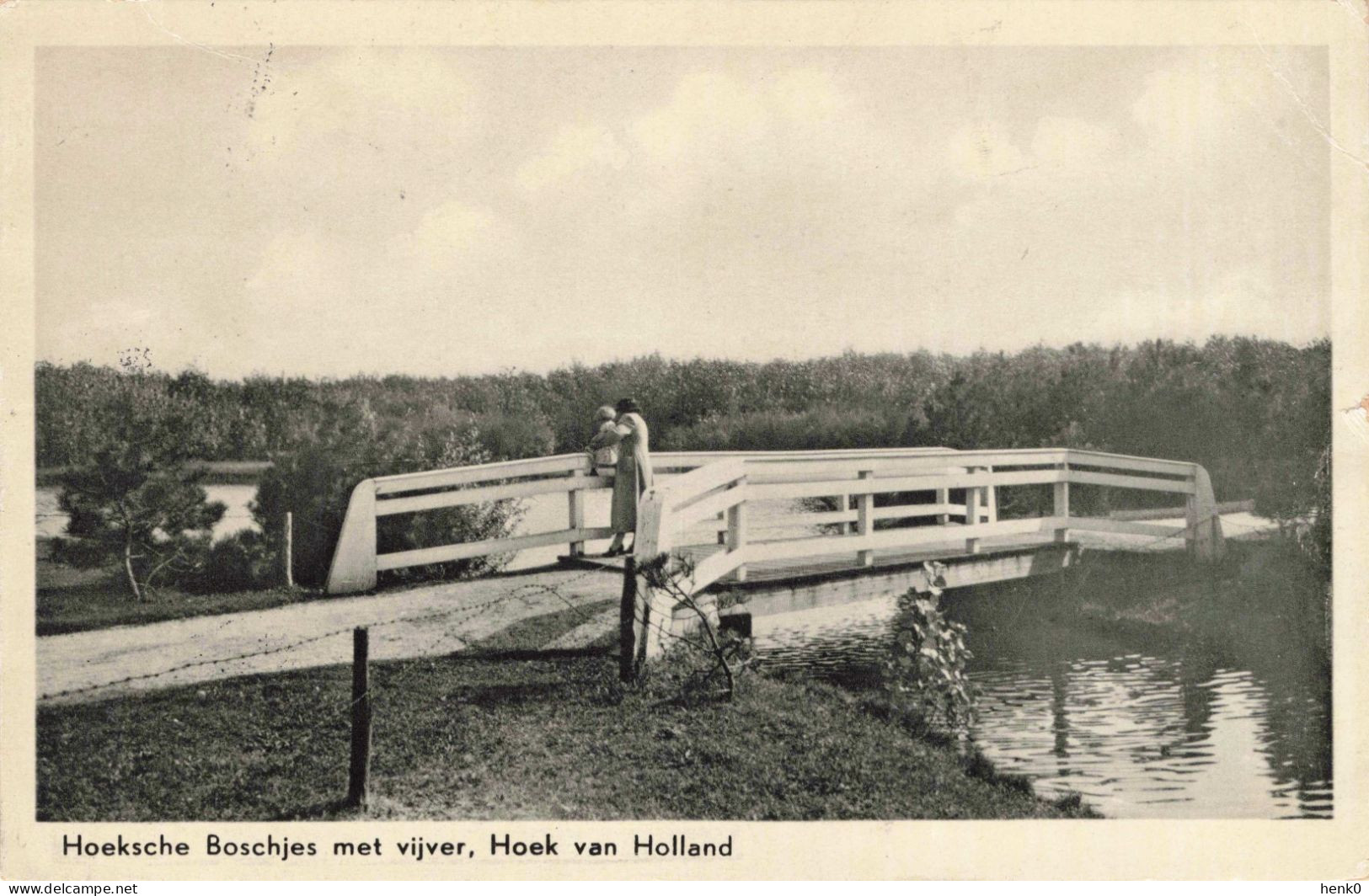 Hoek Van Holland Hoeksche Boschjes Met Vijver En Brug M6572 - Hoek Van Holland