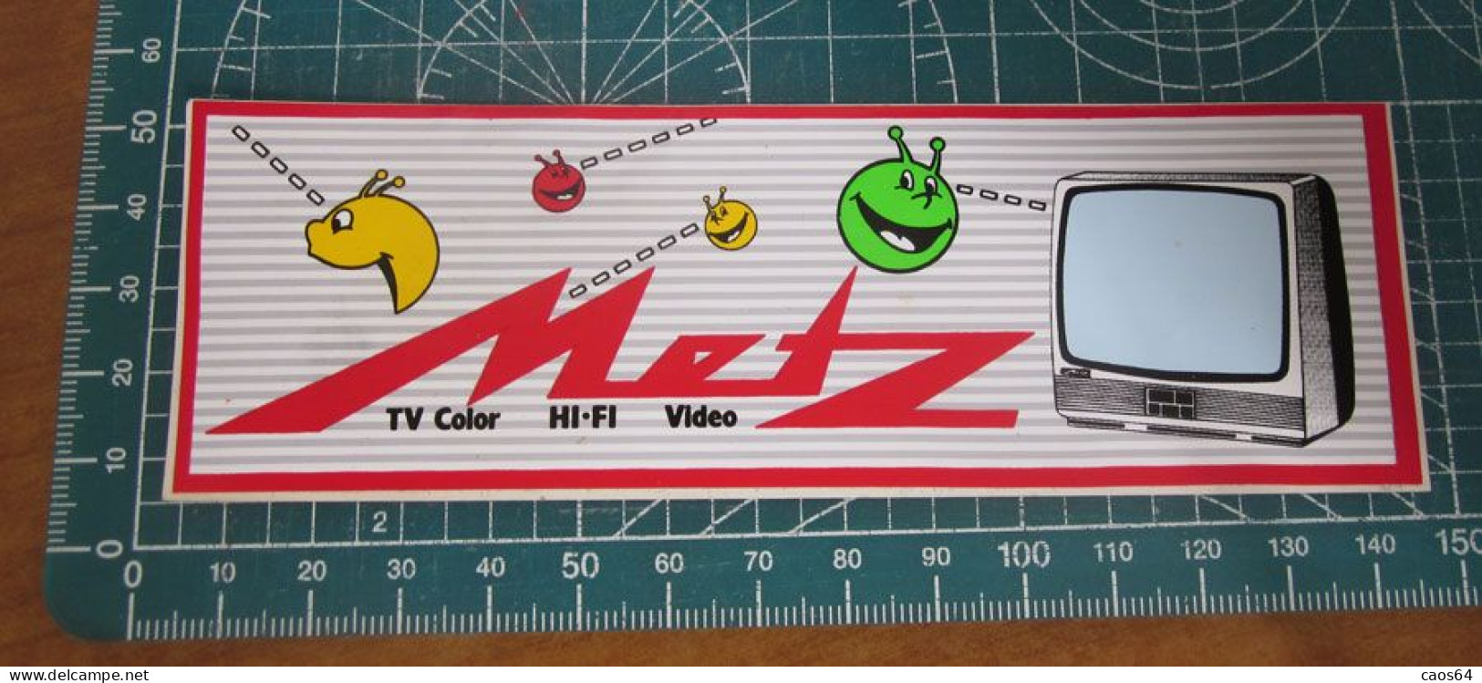 METZ TV COLOR HI-FI VIDEO  STICKER VINTAGE NEW ORIGINAL - Stickers