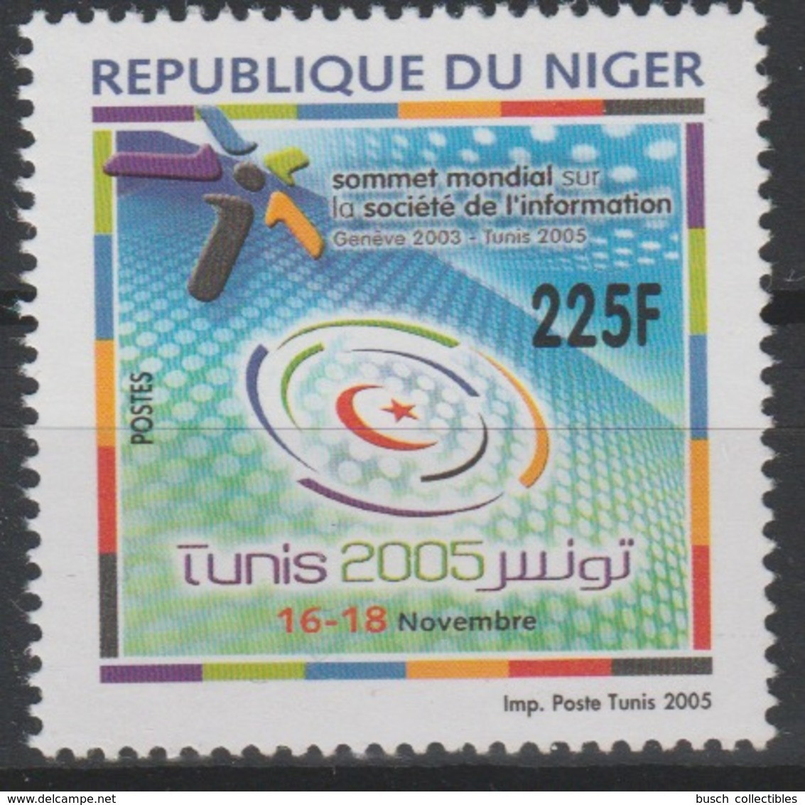 Niger 2005 Mi. 1995 Sommet Summit World Mondial Sur La Société De L'information Genève 2003 Tunis MNH ** 1 Val. - Niger (1960-...)