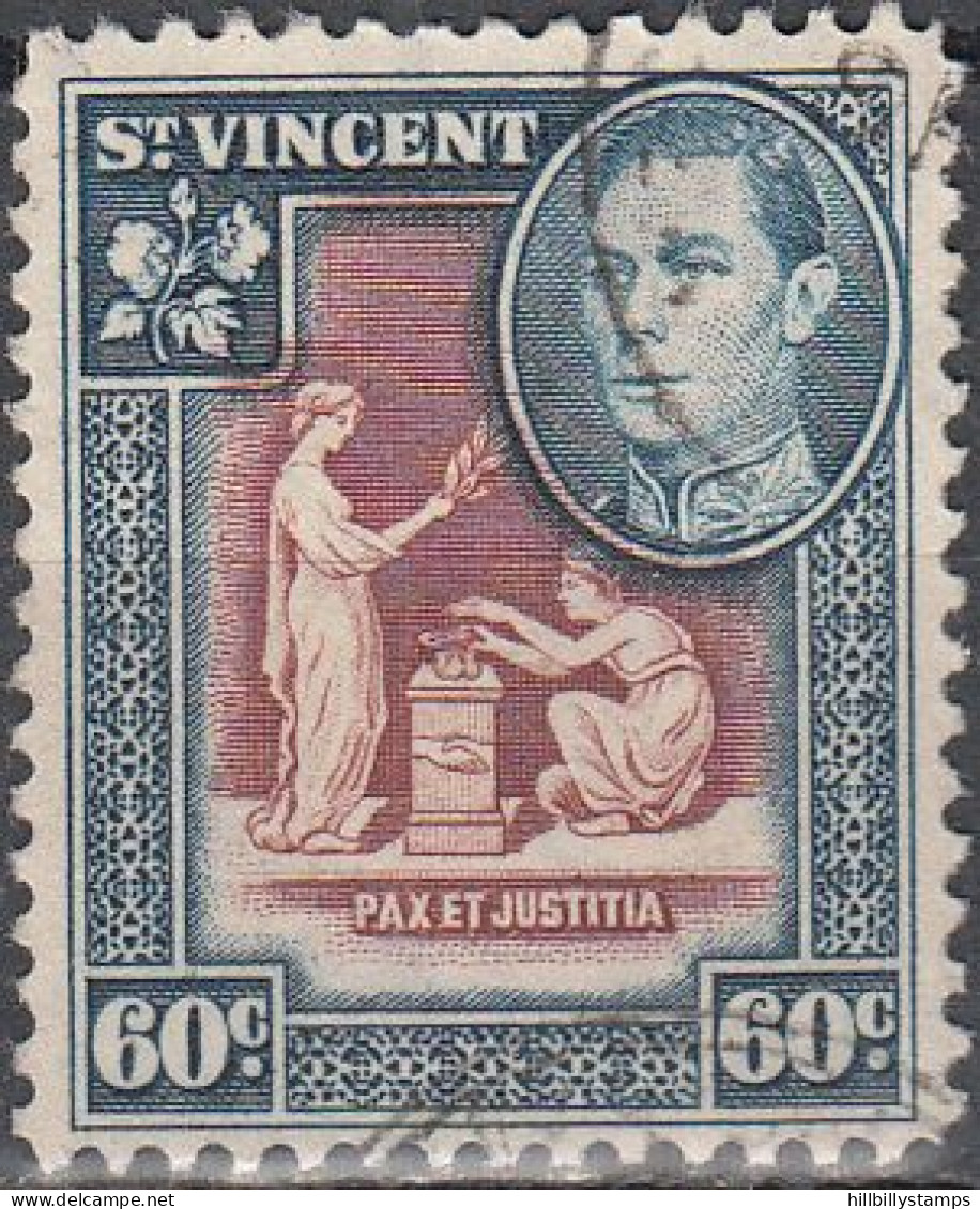 ST VINCENT  SCOTT NO  166  USED   YEAR  1949 - St.Vincent (1979-...)