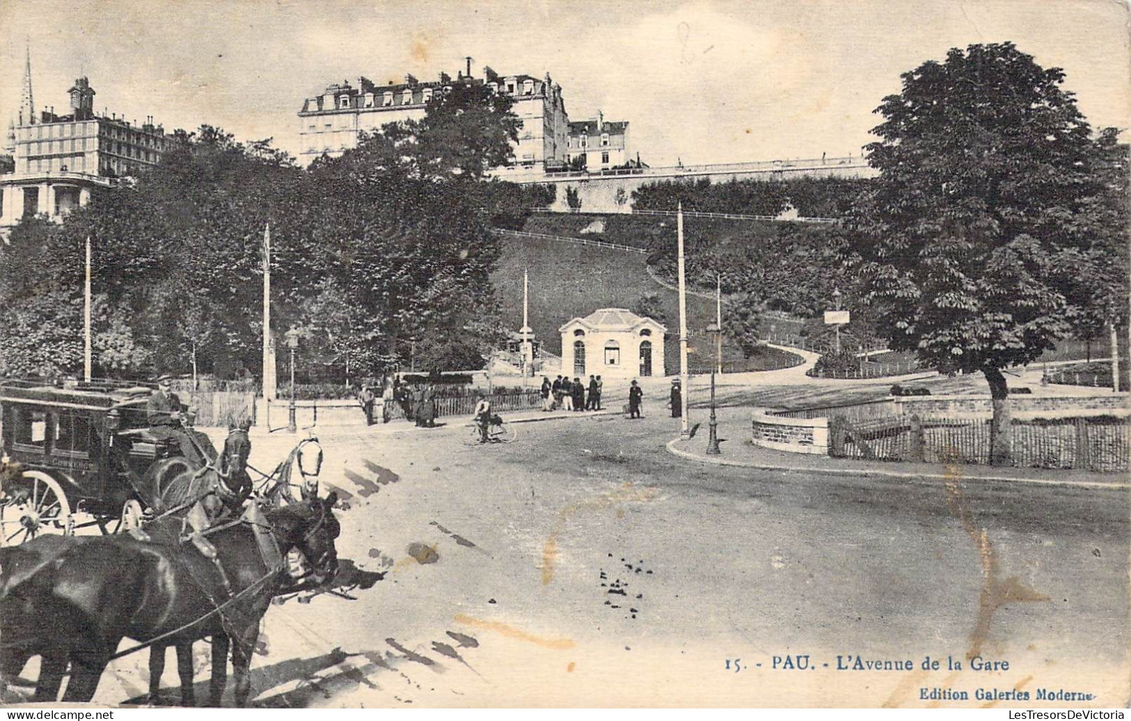 FRANCE - 64 - PAU - L'Avenur De La Gare - Edition Galeries Moderne - Carte Postale Ancienne - Pau