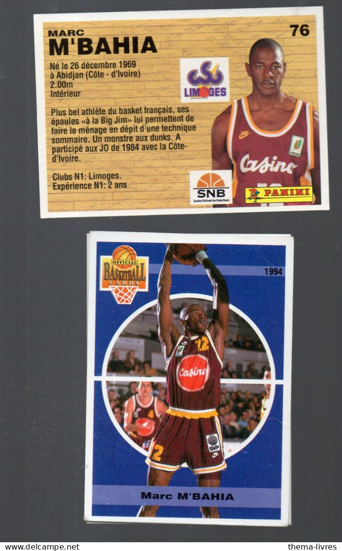 (Basket) Image PANINI 1994 N°76 MARC M'BAHIA  (PPP42672A) - Other & Unclassified