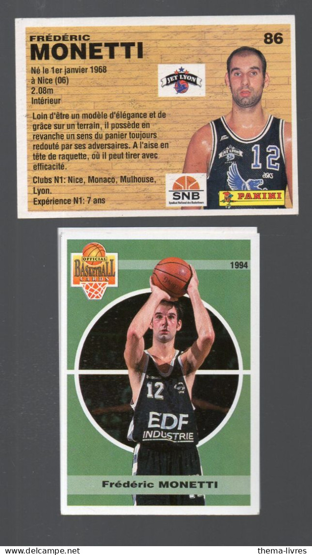 (Basket) Image PANINI 1994 N°86 FREDERIC MONETTI (PPP42672D) - Andere & Zonder Classificatie