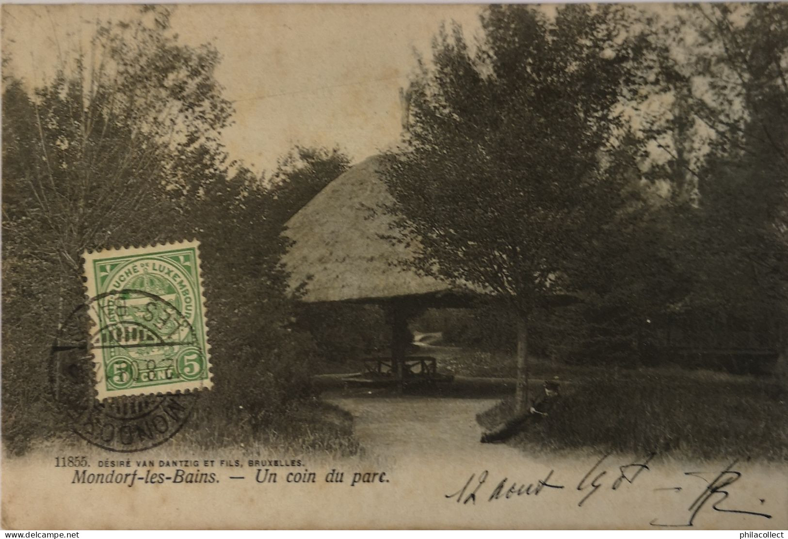 Mondorf Les Bains   (Luxembourg)  Un Coin Du  Parc 1908 - Bad Mondorf
