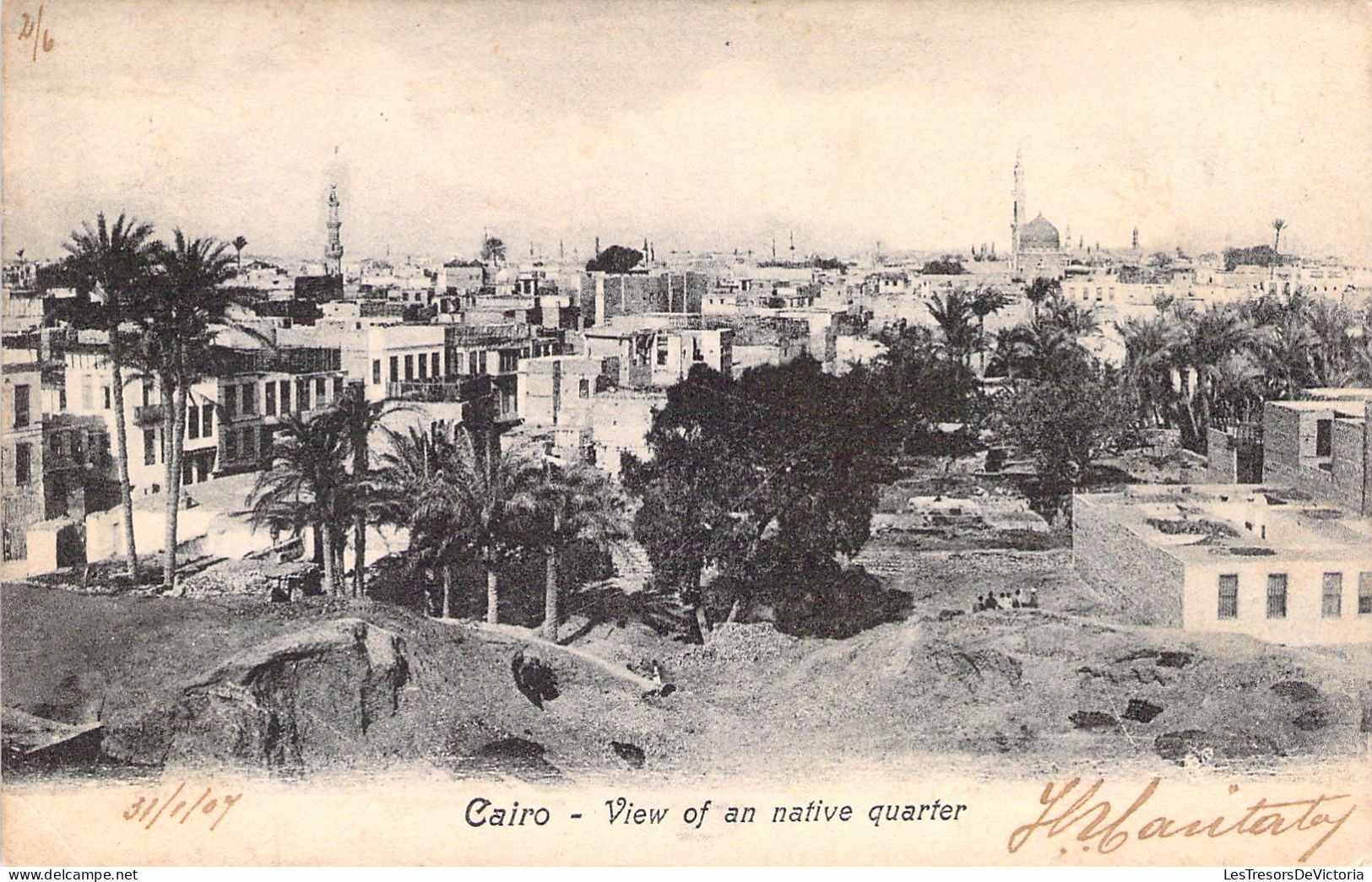 EGYPTE - Cairo - View Of An Native Quarter - Carte Postale Ancienne - El Cairo