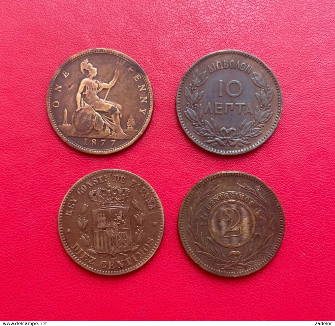 Beau Lot De 4 Monnaies Du Monde à Découvrir Et à Définir. - Collections & Lots