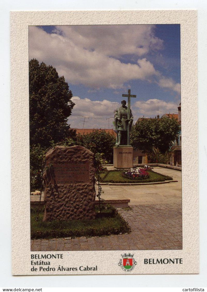 BELMONTE, Castelo Branco - Estátua De Pedro Álvares Cabral  ( 2 Scans ) - Castelo Branco