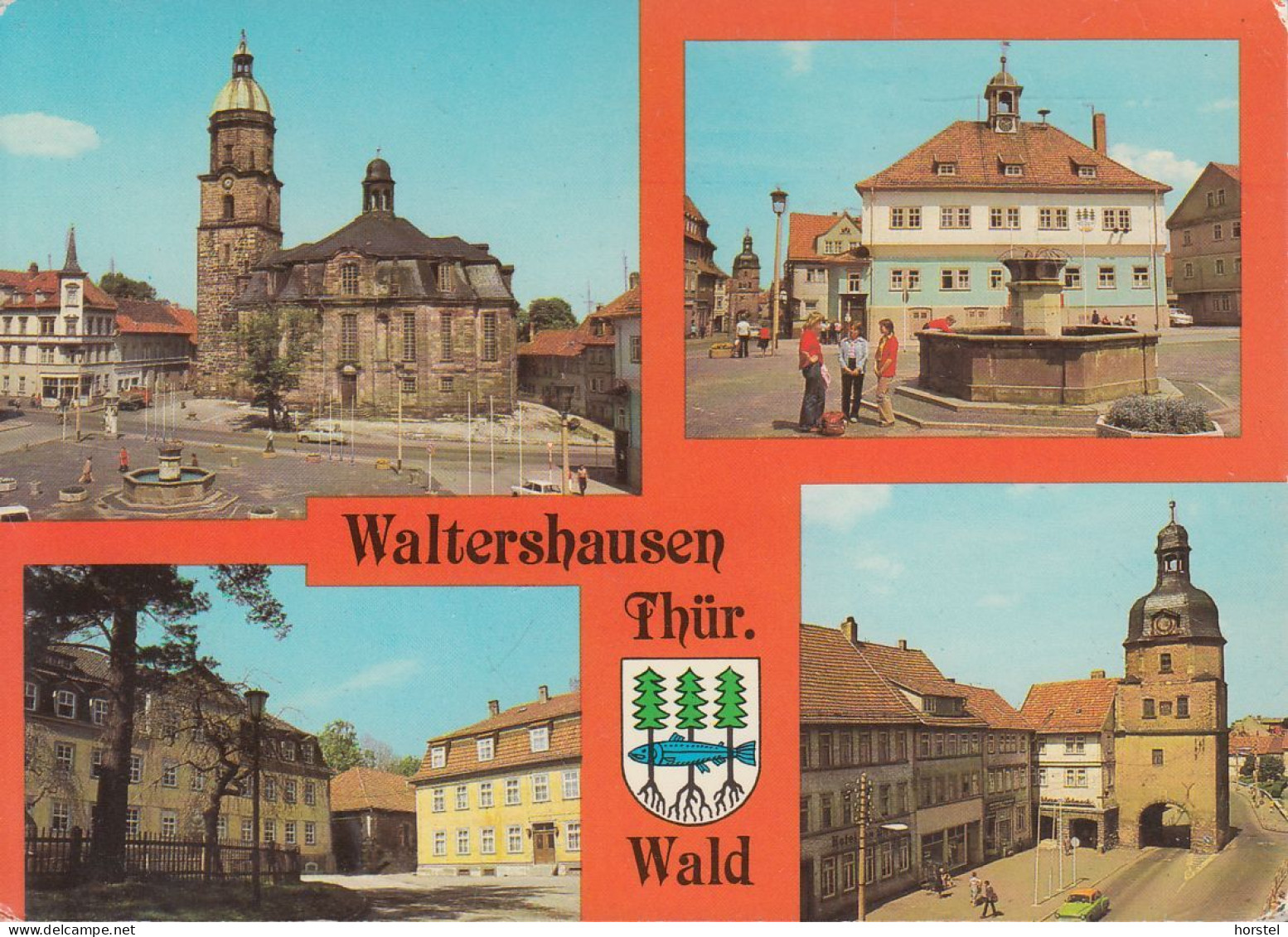 D-99880 Waltershausen - Alte Ansichten -  Salzmannschule - Nicolaustor - Rathaus Am Markt - Kirche - Waltershausen