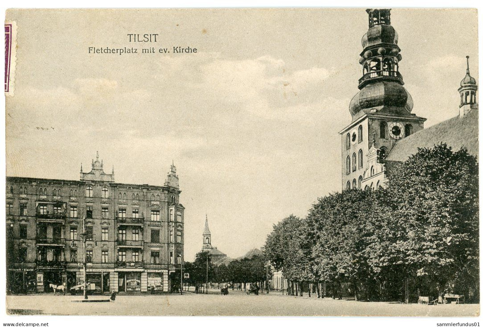 AK/CP Tilsit  Fletcherplatz   Sowetzk    Gel/circ. 1922  Erhaltung/Cond. 2 / 2-  Nr.1696 - Ostpreussen