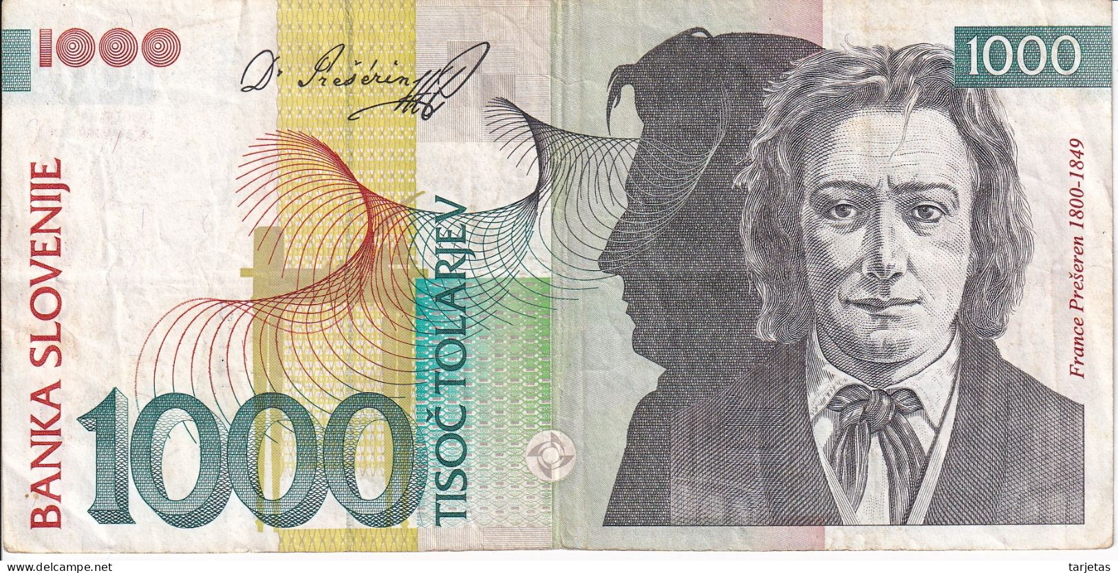BILLETE DE ESLOVENIA DE 1000 TOLARJEV DEL AÑO 2004 (BANKNOTE) - Slowenien