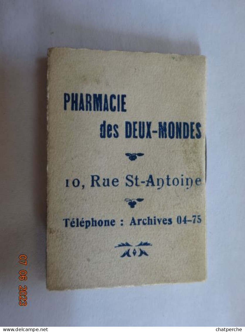 CALENDRIER  ANNEE 1920 PUBLICITE PHARMACIE DES DEUX-MONDES PARIS LA FILEUSE - Tamaño Pequeño : 1901-20