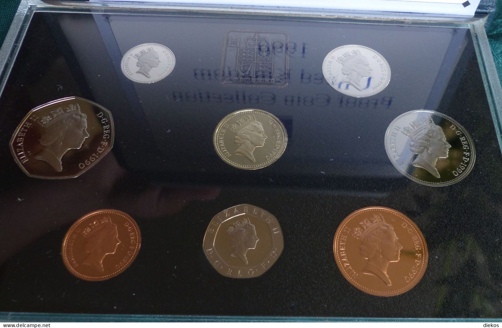 1990 The Royal Mint Vereinigtes Königreich UK 8 Münzen Proof Set  #p1 - Mint Sets & Proof Sets