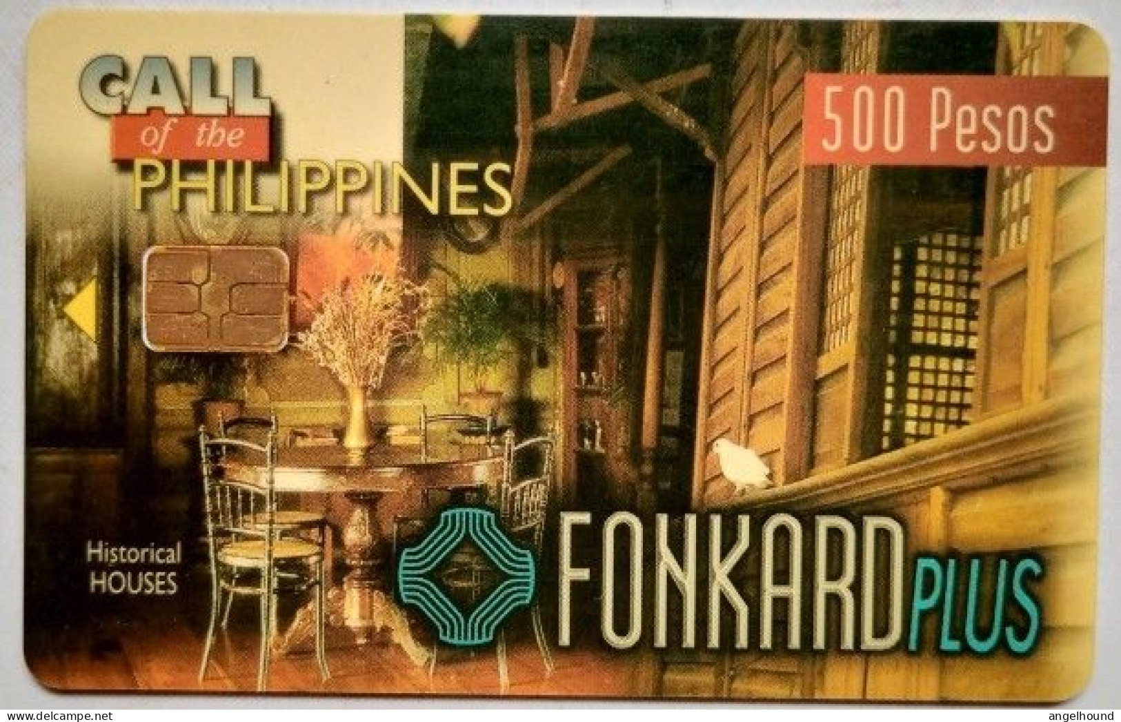 Philippines PLDT 500 Chip Card " Historical Houses " - Filippine