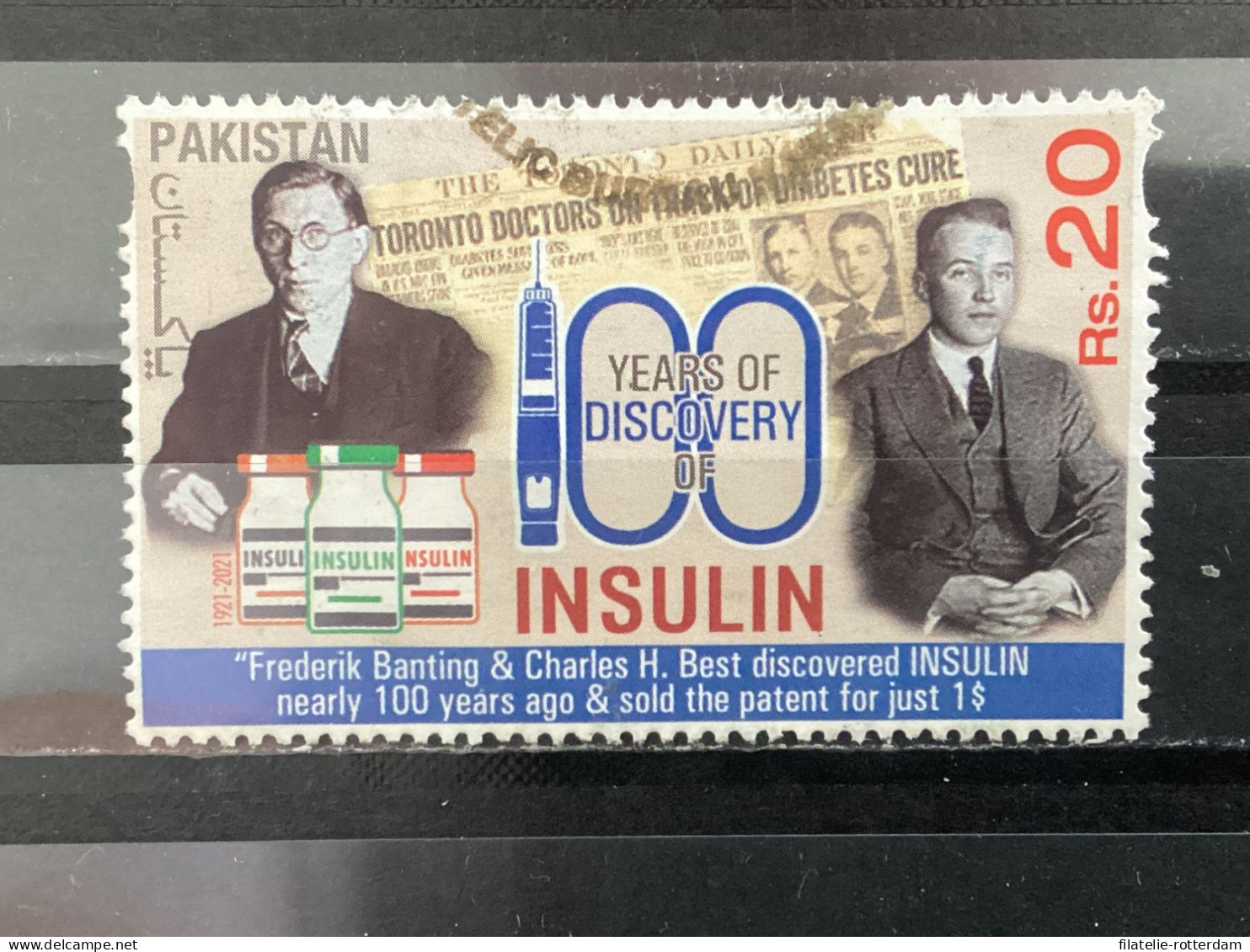 Pakistan - Discovery Of Insulin (20) 2021 - Pakistan