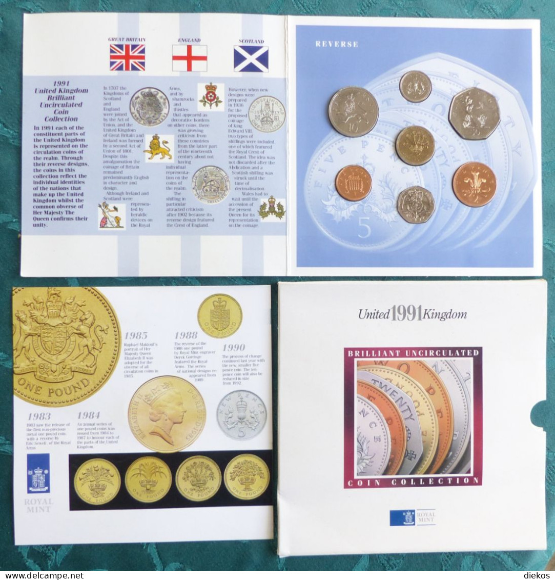 1991 ROYAL MINT  UK Uncirculated Coin Set In Presentation Folder   #p8 - Mint Sets & Proof Sets
