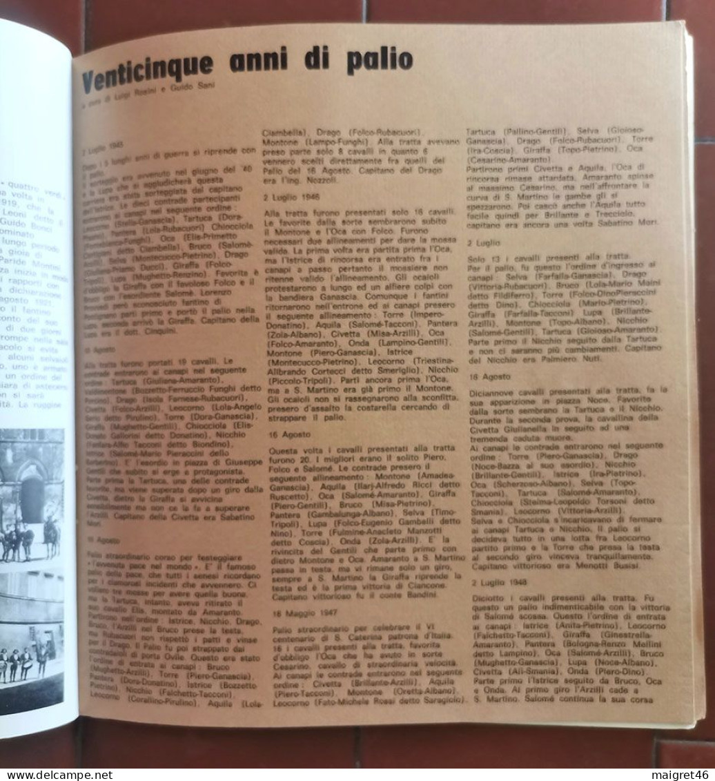 LIBRO DIESIRA PRIMA SELVALTA IN CAMPO CONTRADA DELLA SELVA VITTORIA 16 AGOSTO 1970 PALIO SIENA TIPOGRAFIA PERICCIOLI