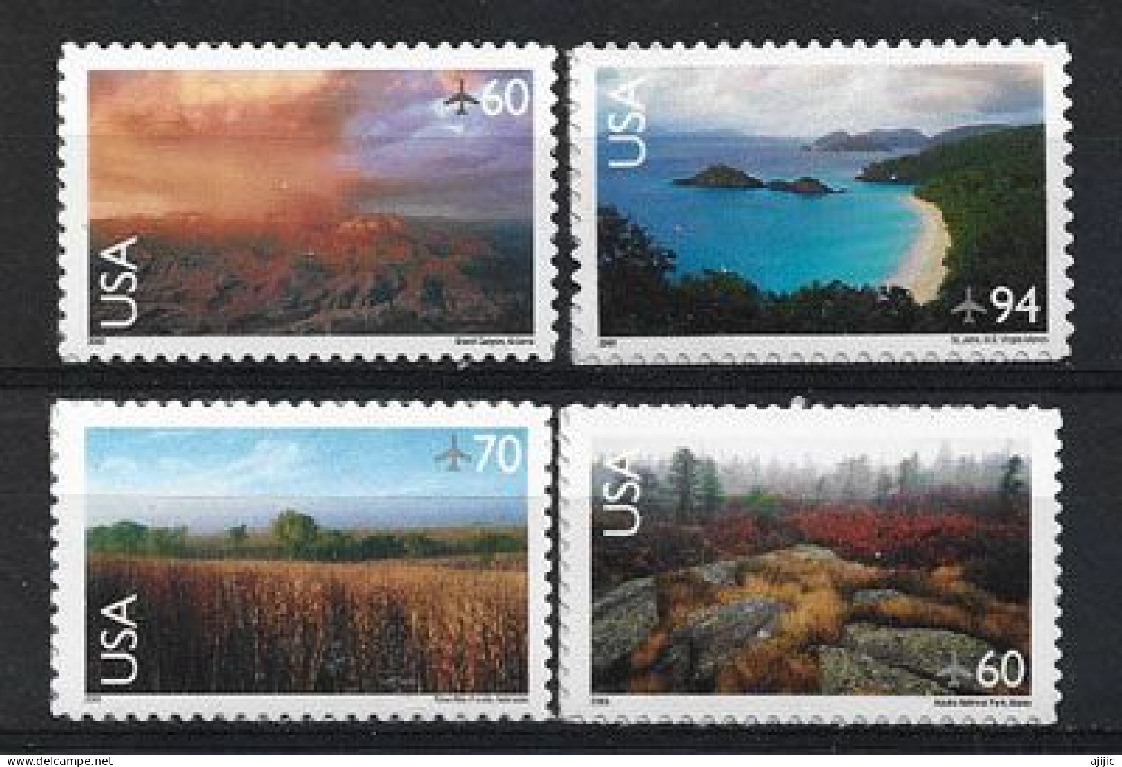 Parcs Nationaux:Grand Canyon.Ariz.St John Virgin Islands,Acadia N.P.Maine,Nine Mile Prairie.Nebr. 4 Timbres Neufs ** - 3b. 1961-... Ungebraucht