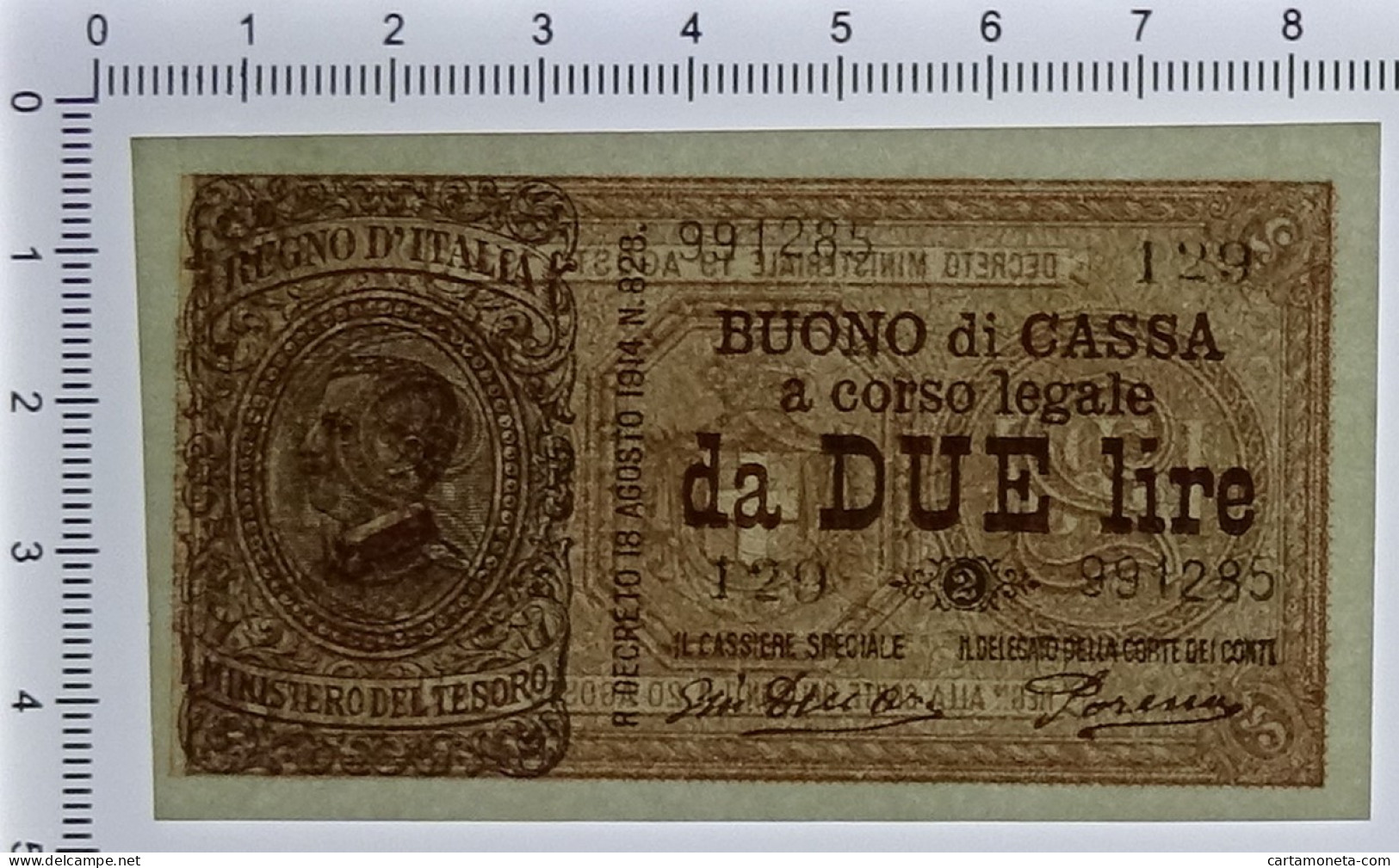 2 LIRE BUONO DI CASSA EFFIGE VITTORIO EMANUELE III 14/03/1920 FDS-/FDS - Regno D'Italia – Other