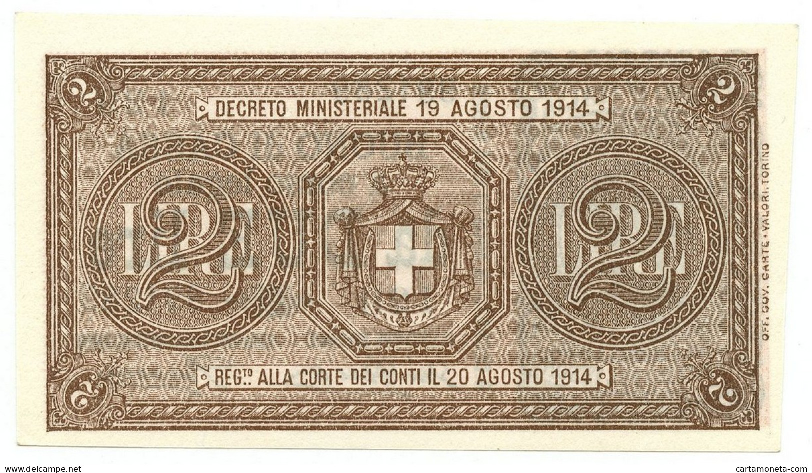 2 LIRE BUONO DI CASSA EFFIGE VITTORIO EMANUELE III 14/03/1920 QFDS - Regno D'Italia – Other