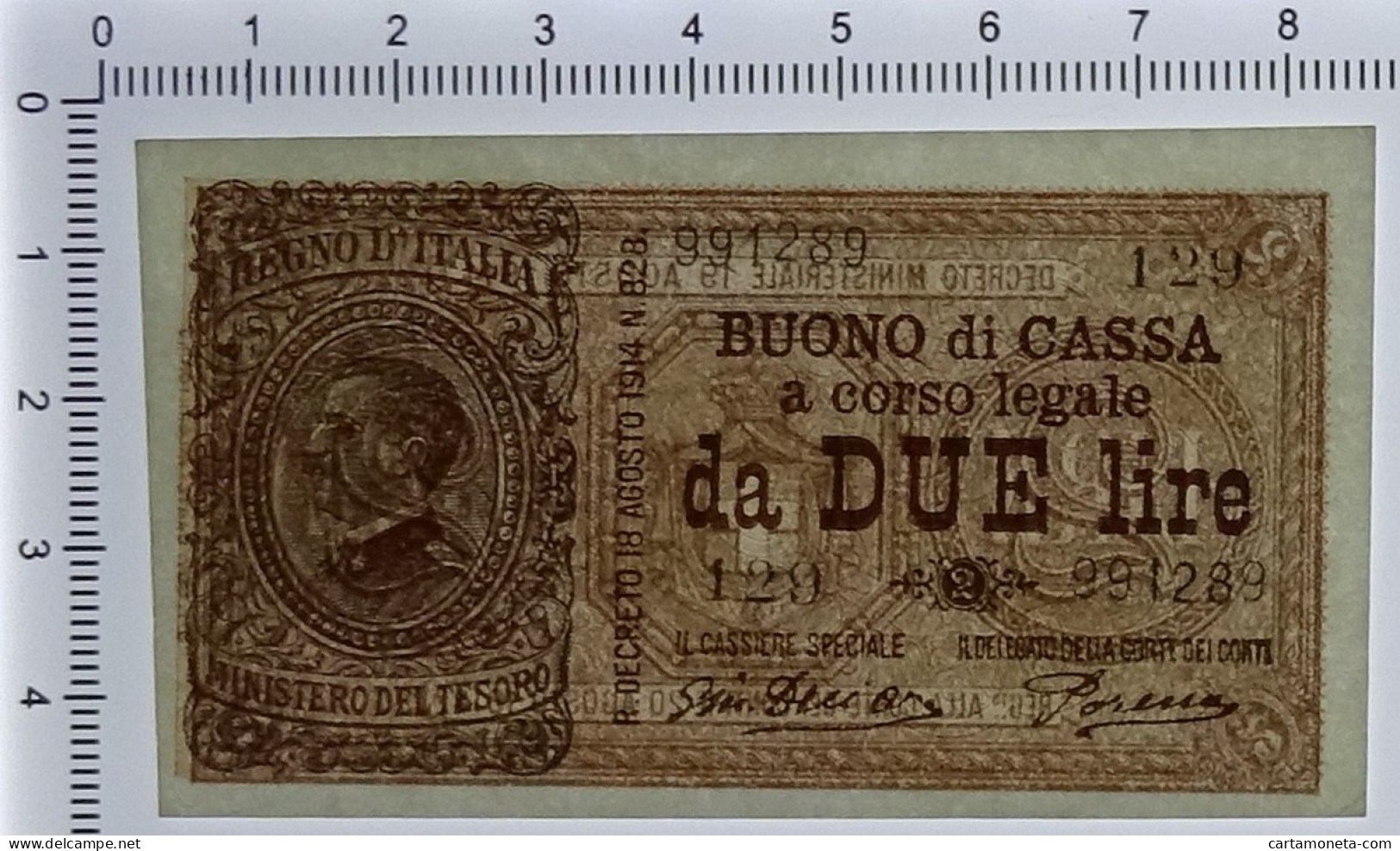 2 LIRE BUONO DI CASSA EFFIGE VITTORIO EMANUELE III 14/03/1920 QFDS - Regno D'Italia – Autres