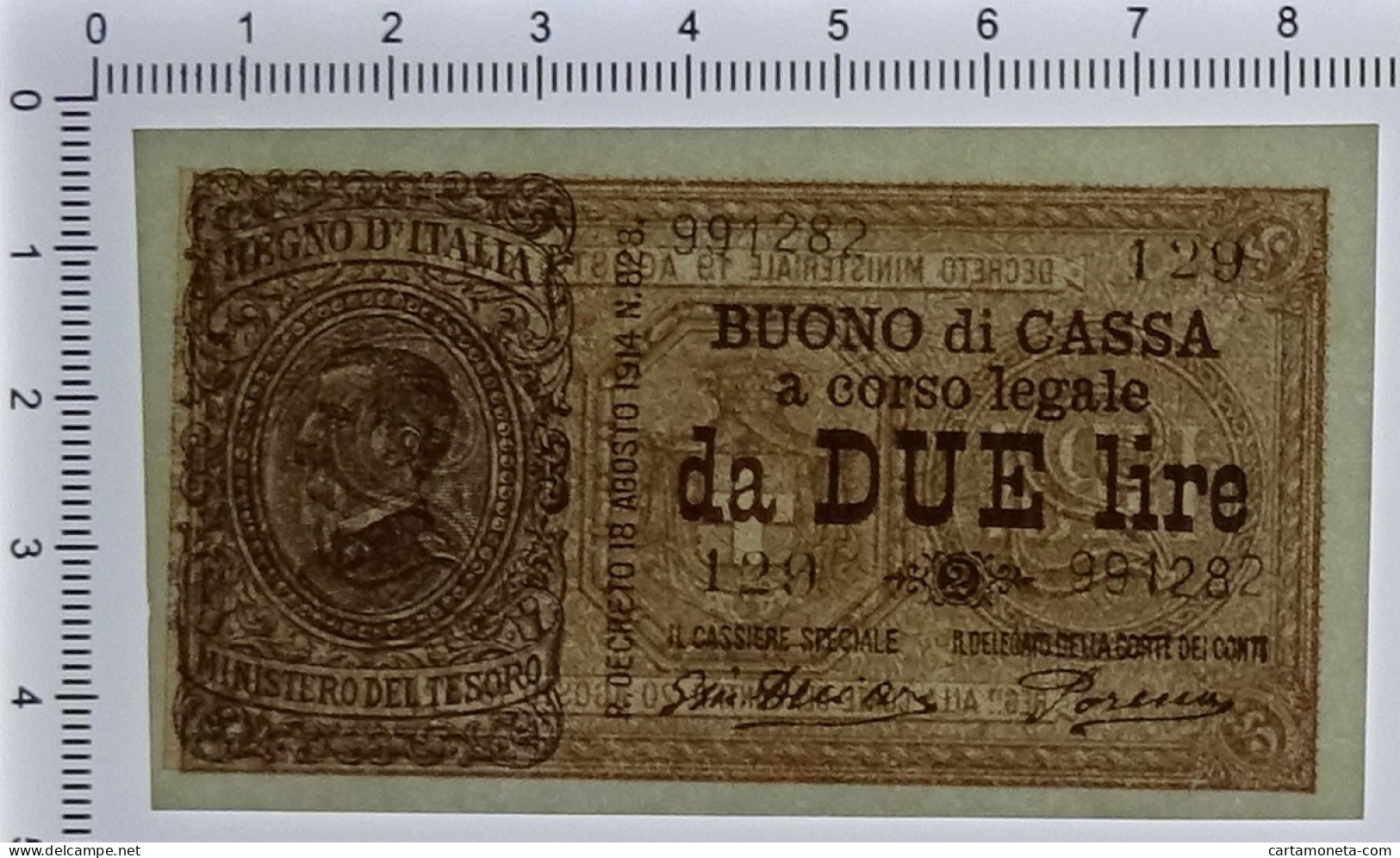 2 LIRE BUONO DI CASSA EFFIGE VITTORIO EMANUELE III 14/03/1920 FDS-/FDS - Regno D'Italia - Altri