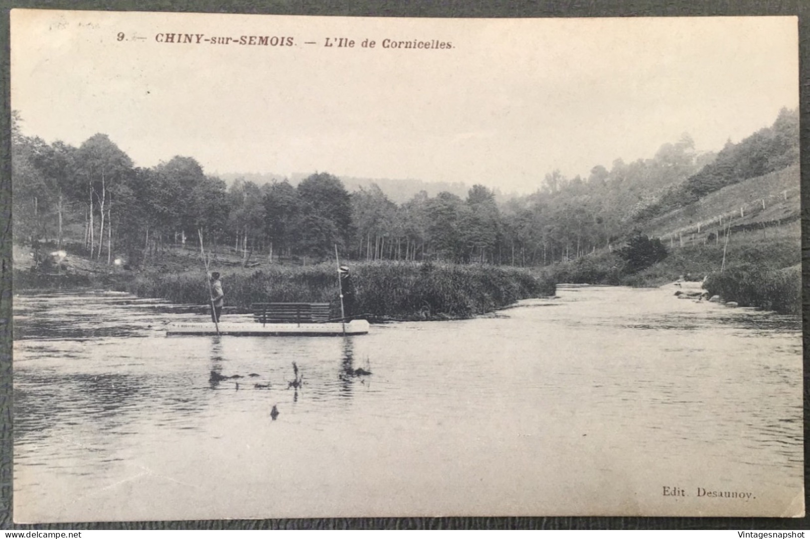 CHINY Sur Semois. Île De Cornicelles. Ed Desaunoy. 1 CP Postée En 1912 - Chiny