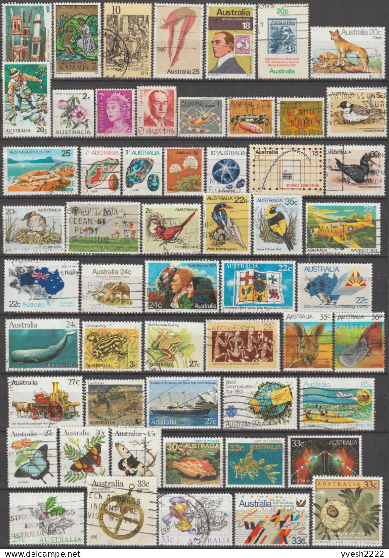 Australie, Petit Lot De Timbres Oblitérés. 5 Scans - Collections