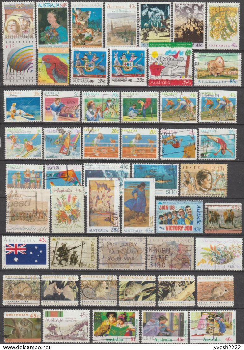 Australie, Petit Lot De Timbres Oblitérés. 5 Scans - Collections