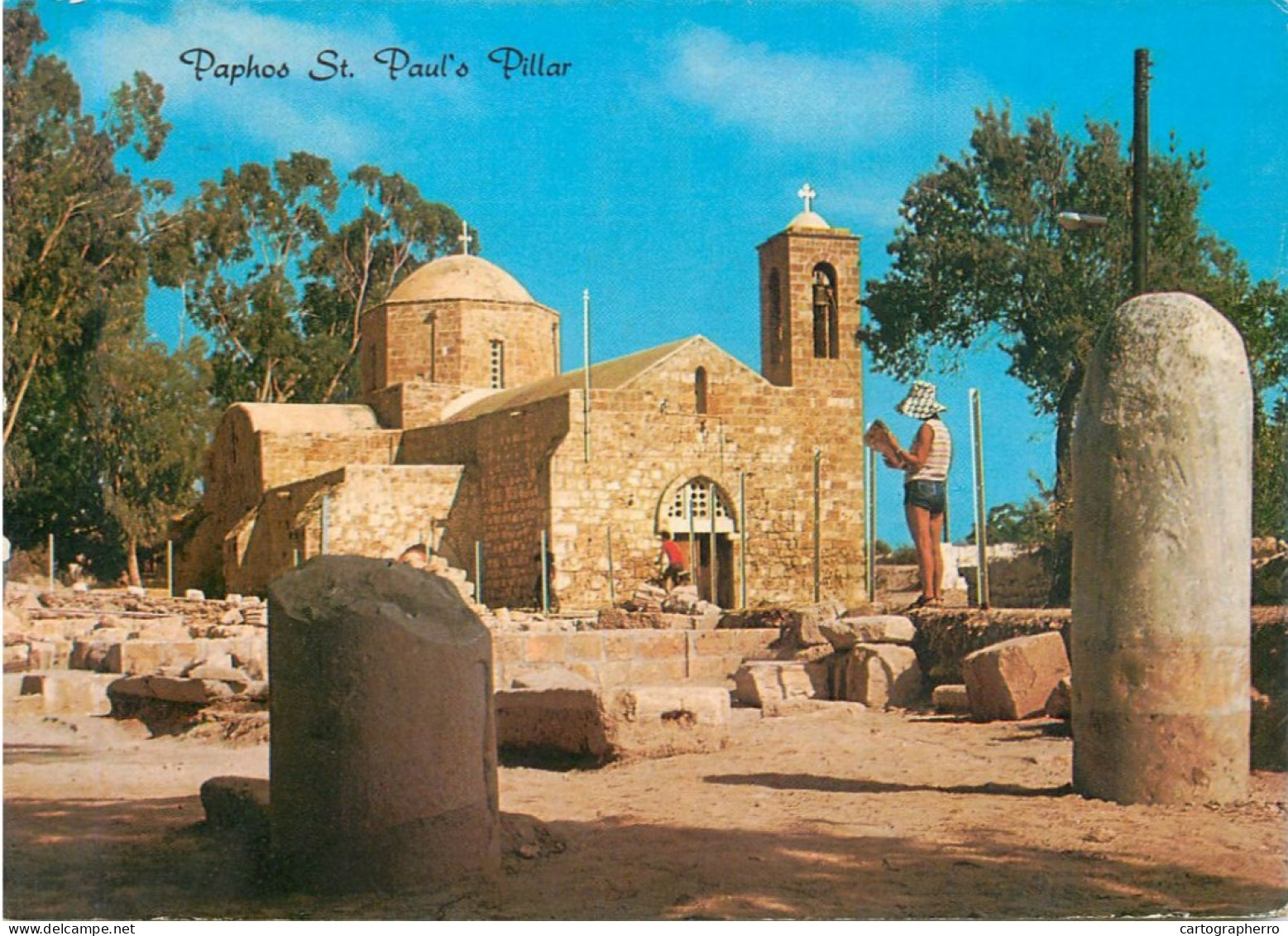Cyprus Paphos Church & St Paul's Pillar - Chypre