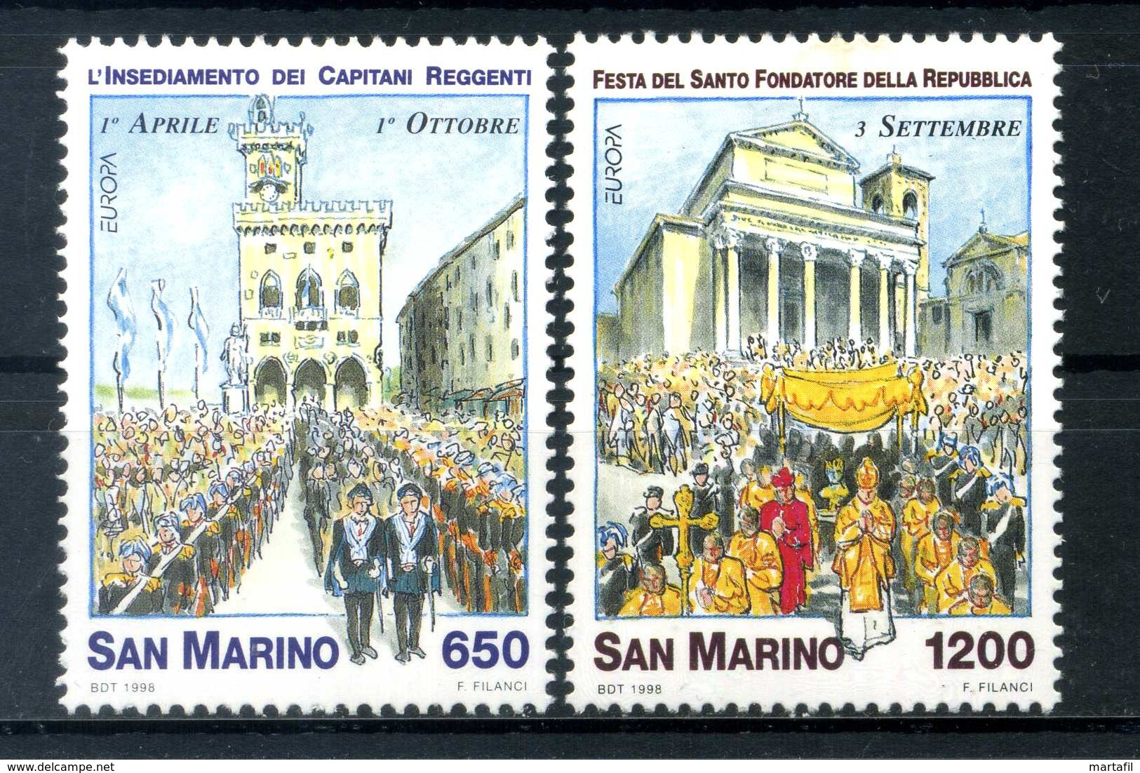 1998 SAN MARINO SET MNH ** - Nuevos