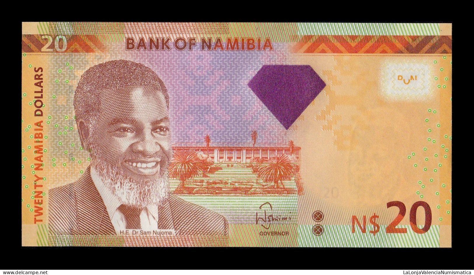 Namibia 20 Dollars 2013 Pick 12b Sc Unc - Namibia