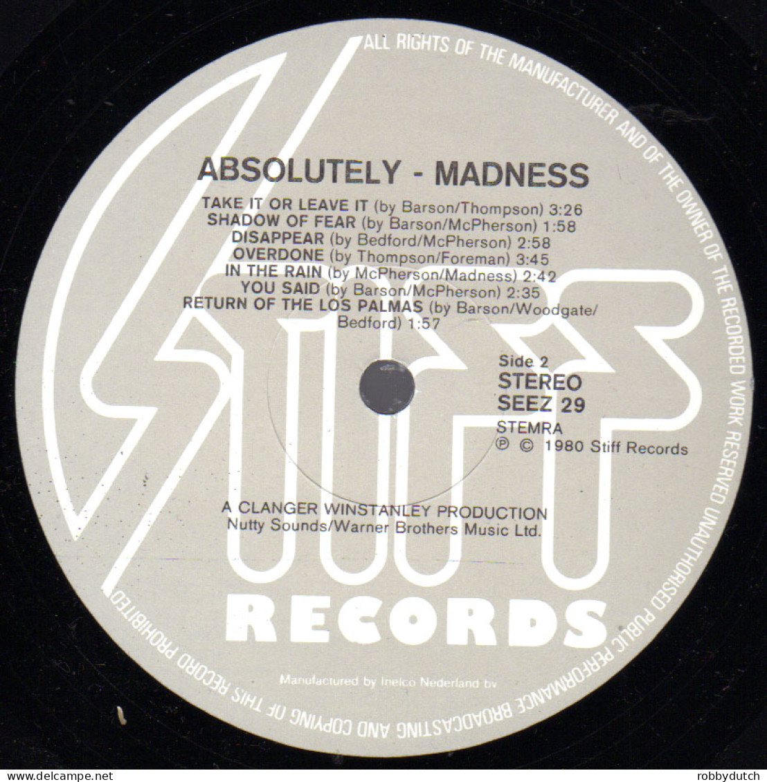 * LP *  MADNESS - ABSOLUTELY (Holland 1980 EX-) - Reggae