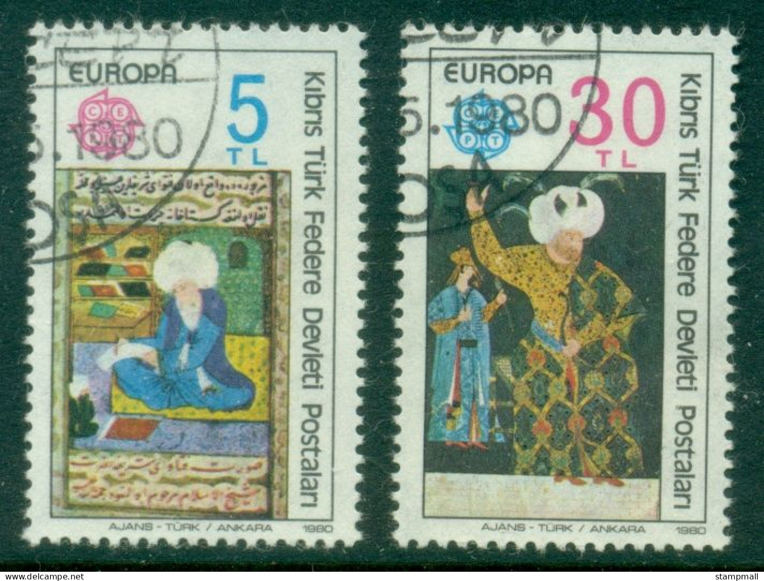 Cyprus Turkish 1980 Europa, Miniature Paintings CTO - Used Stamps