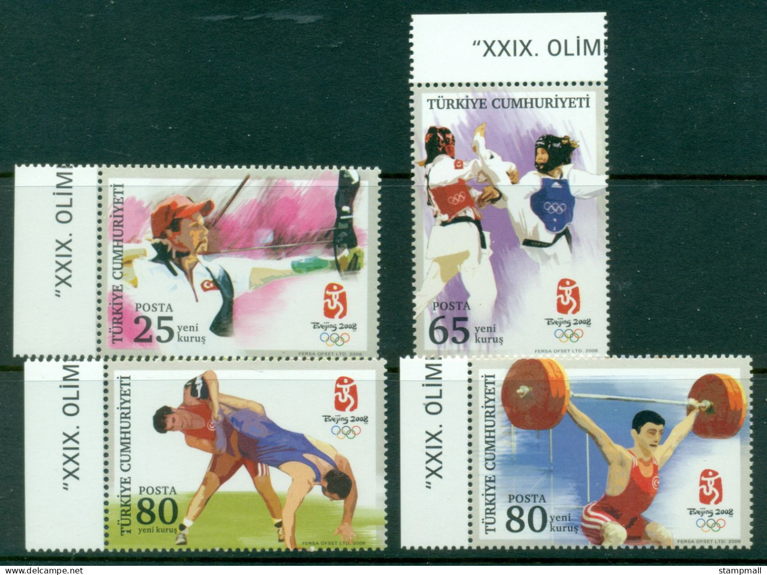 Turkey 2008 Summer Olympics Beijing MUH - Unused Stamps