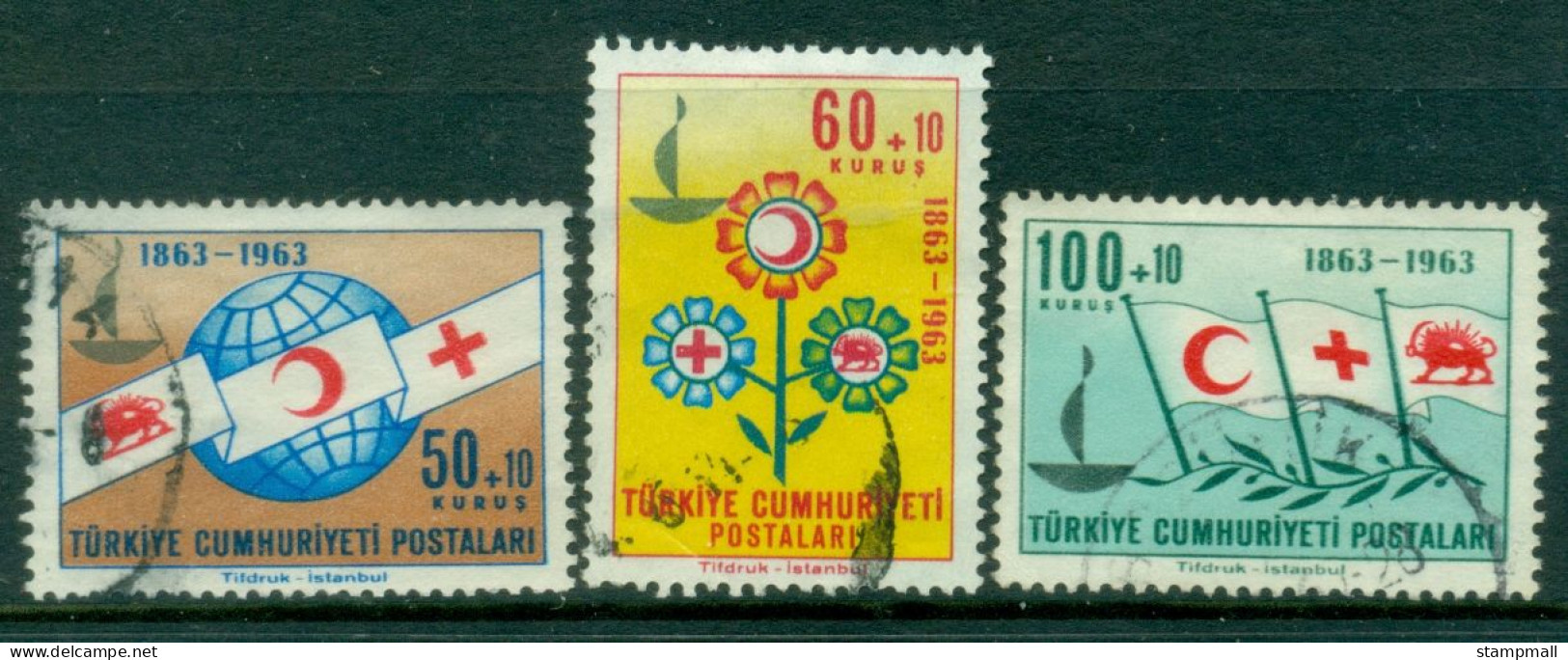 Turkey 1963 Red Cross Centenary FU - Gebruikt