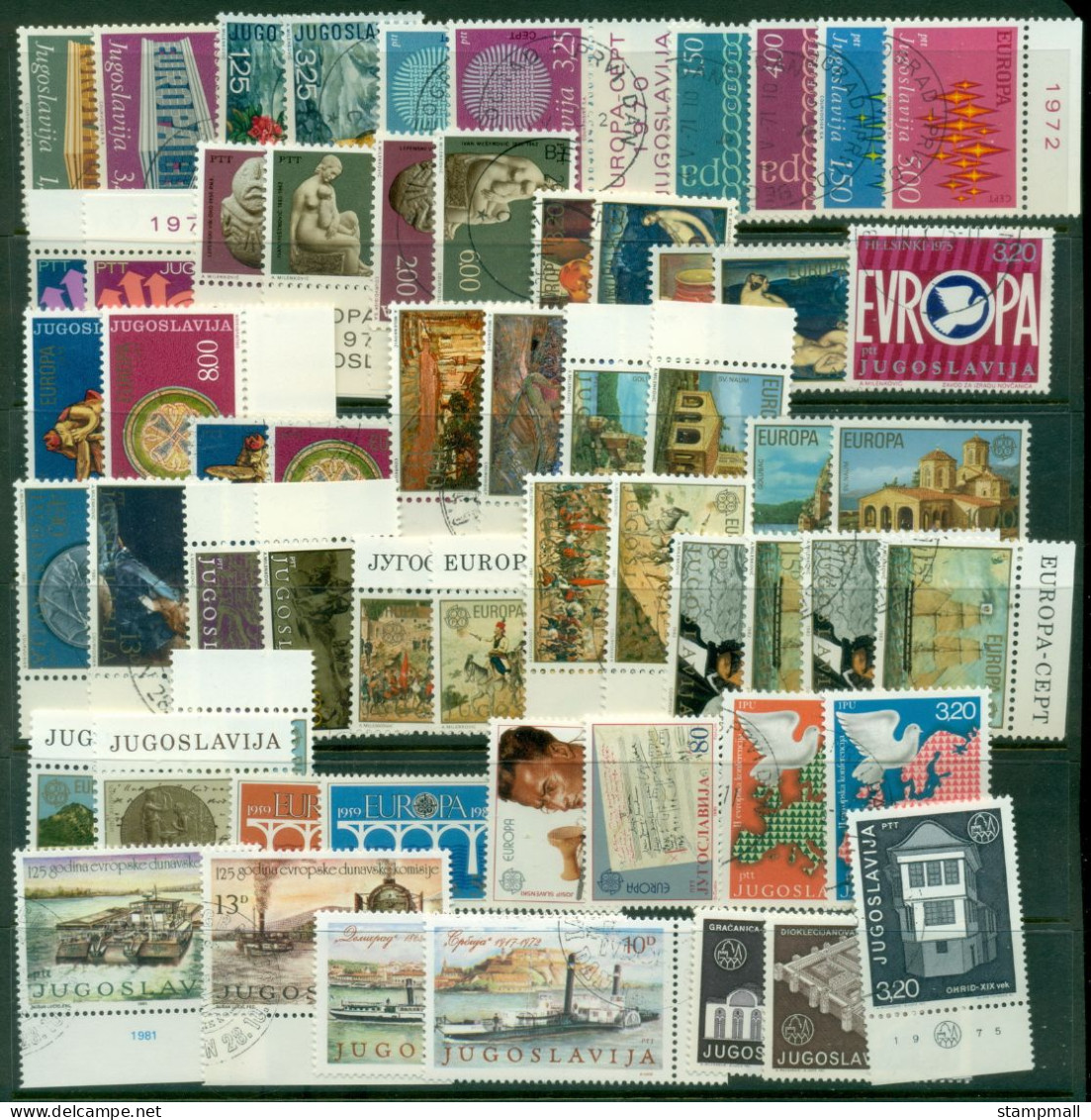 Yugoslavia 1970's On Assorted Sets & Singles, Sheetlets Mainly Europa, MUH/CTO 3 Scans - Lots & Serien